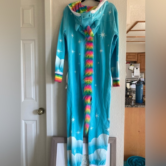 Tipsy Elves Unisex Unicorn Jumpsuit Costume Size Small, With Hoody And Pockets - Picture 2 of 15